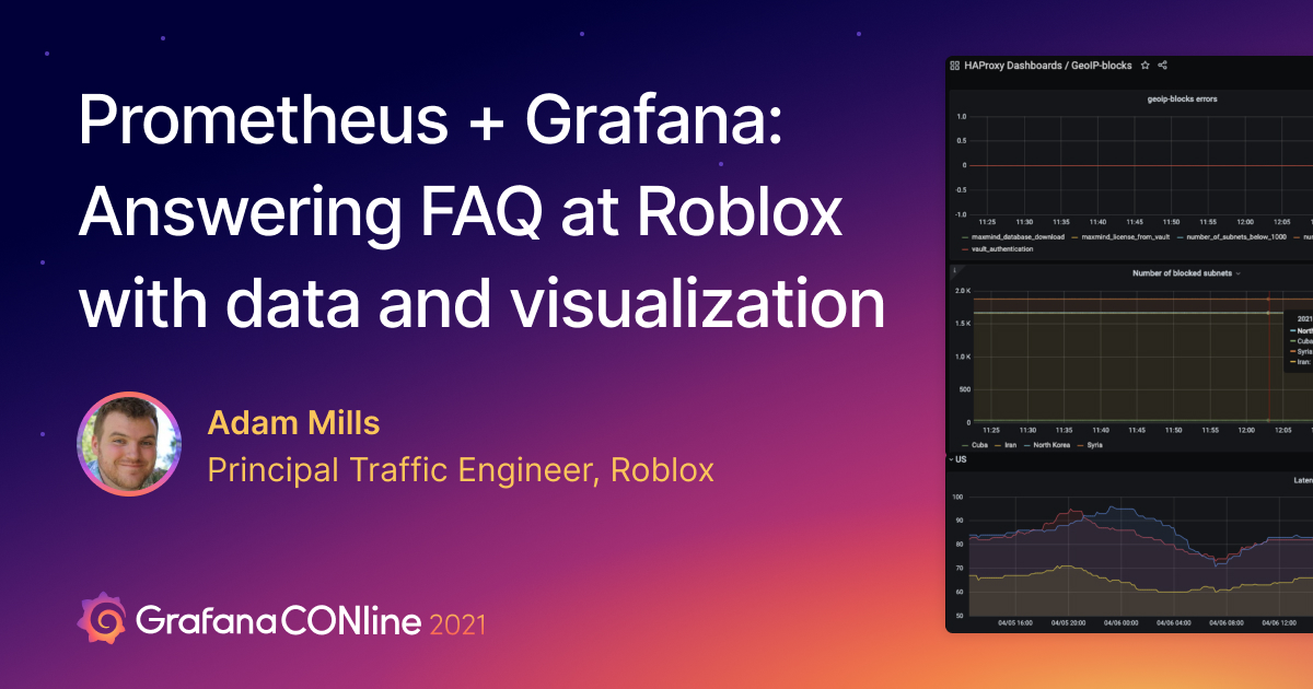 普罗米修斯+ Grafana:回答FAQ在Roblox数据和可视化