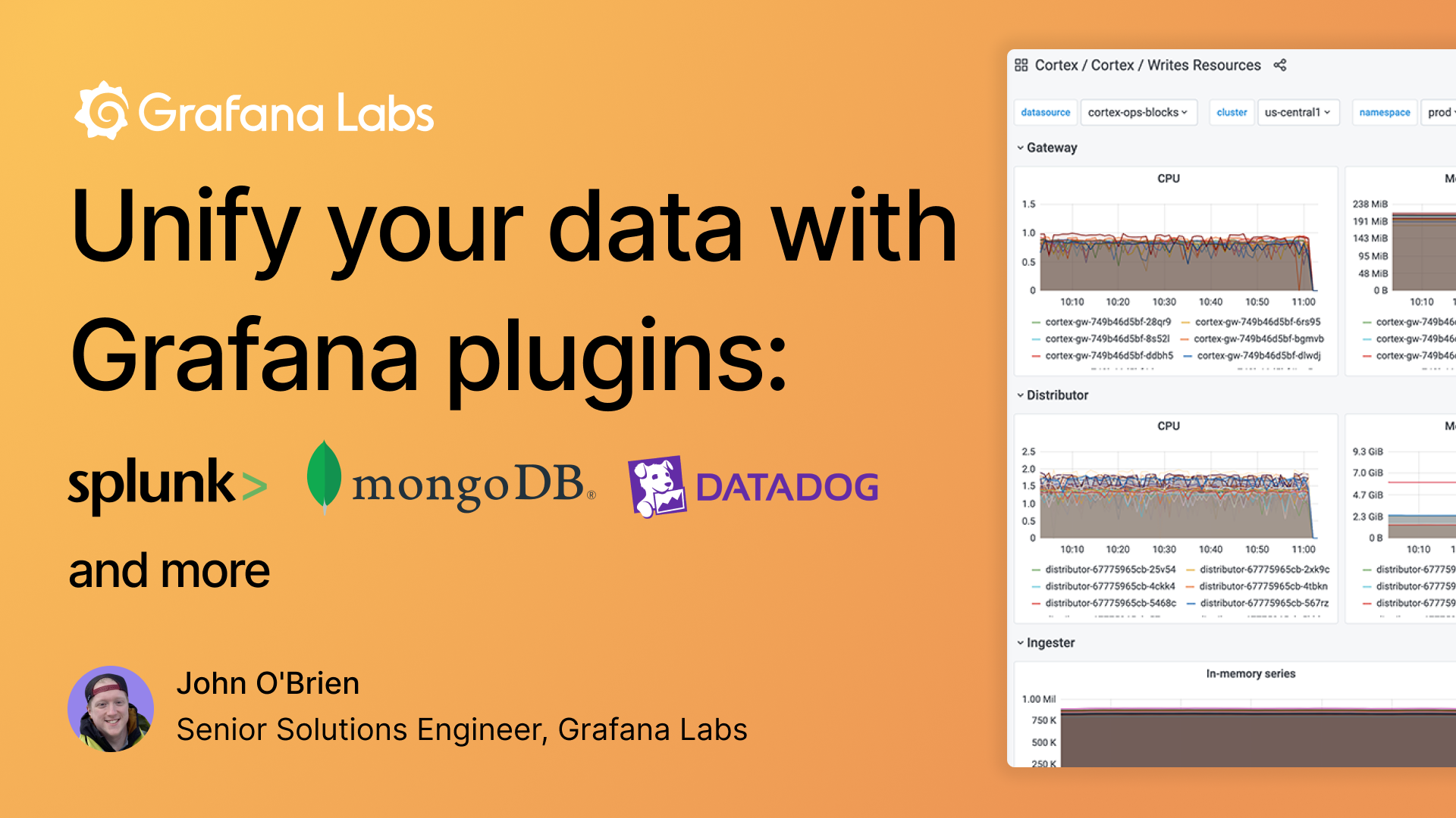 统一数据与Grafana插件:Splunk, MongoDB, Datadog等等